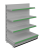 White retail shelving x 20